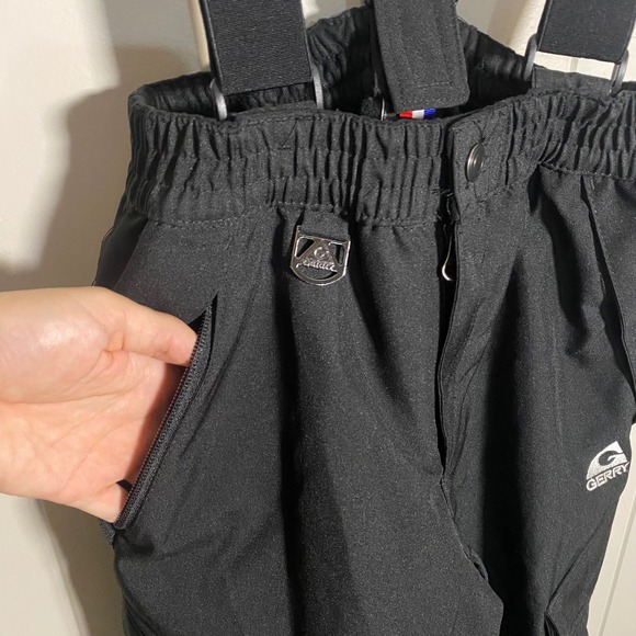 Gerry Ski Snow Bib Pants Black Insulated Waterproof Youth Size M 10-12 - Picture 6 of 16
